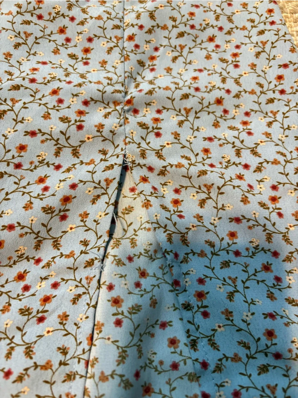 Forever 21 Light Blue Floral Skirt